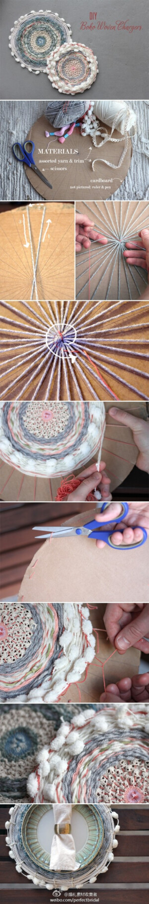#DIY# 自己DIY创意的造型的毛线餐盘垫，怎么用随你