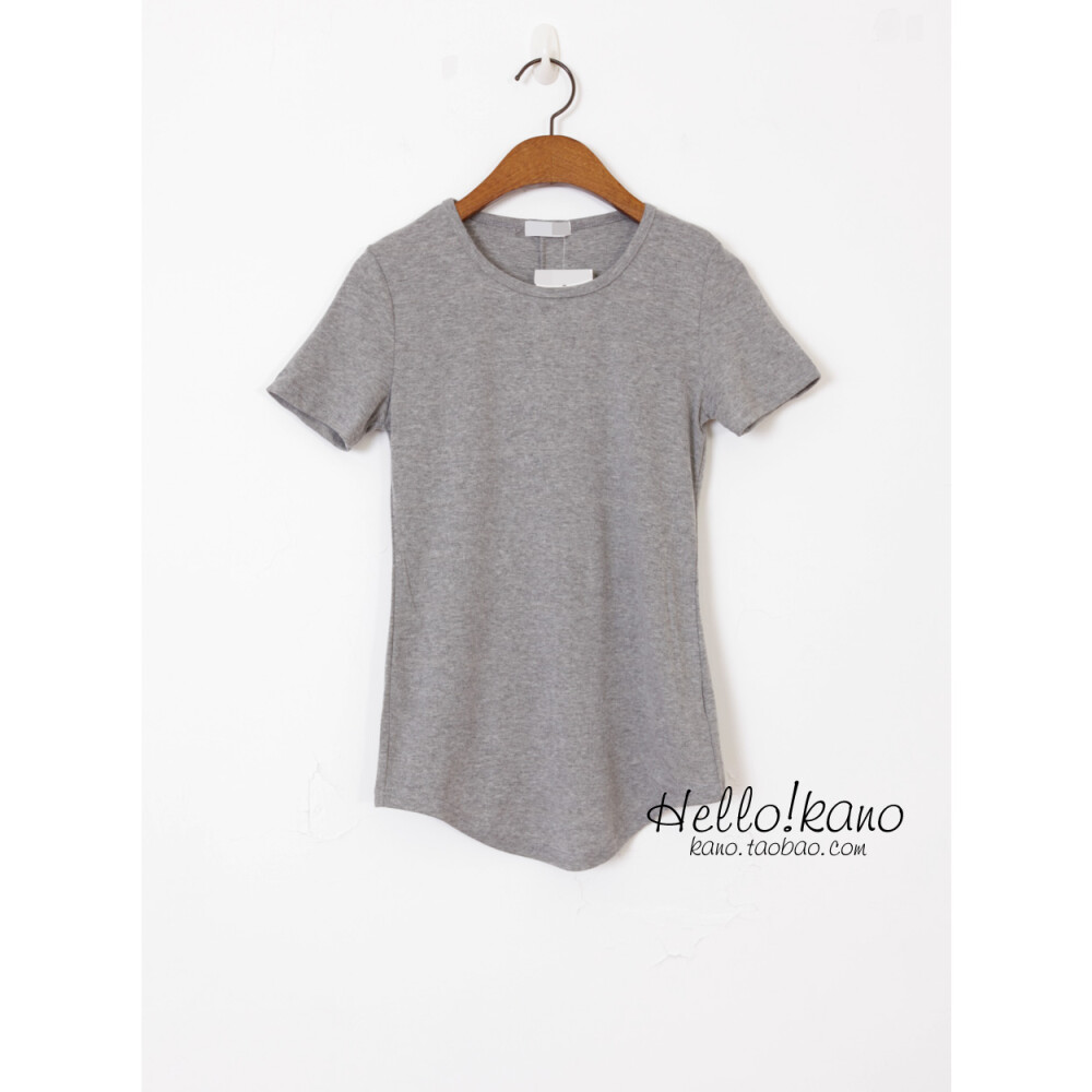 特惠！欧美简约百搭显瘦修身色打底短袖T恤衫色