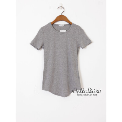 特惠！欧美简约百搭显瘦修身色打底短袖T恤衫色