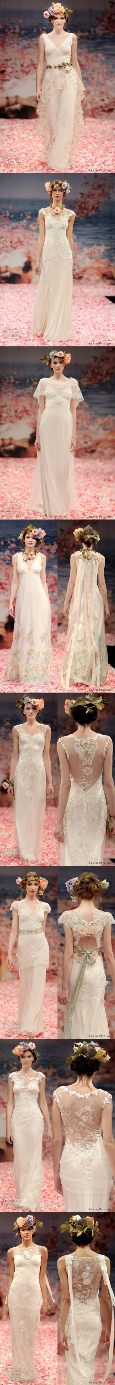 Claire Pettibone 2013 春季婚纱系列，感觉是森女系的婚纱