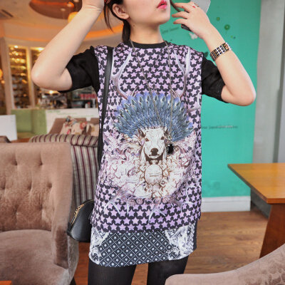 TMIANYANGER绵羊er：鹿头印花TEE