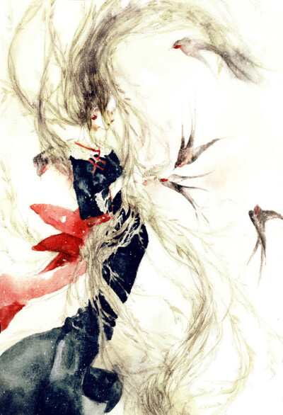 尘缘从来都如水，罕须泪，何尽一生情？莫多情，情伤己。