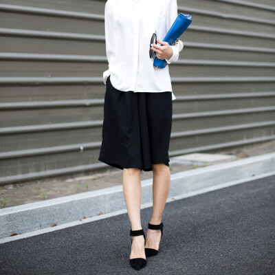 裙裤黑色原创设计女装春装夏装