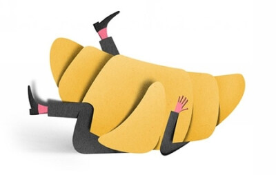 当你第一眼看见他的作品时，你一定以为它们都是用纸张切割成形后拼贴而成的，但实际上，不管是风景、物体、还是人物，这些都是由艺术家在电脑上绘制而成的立体插画。