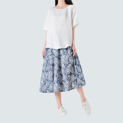 棉布碎花裙很素雅的花色色