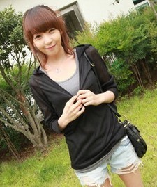 小米韩国现货#小凡纯色连帽防晒衣气质长袖T恤半透明