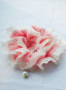 双十一发饰我们的公主梦蕾丝雪纺发圈头花发饰F