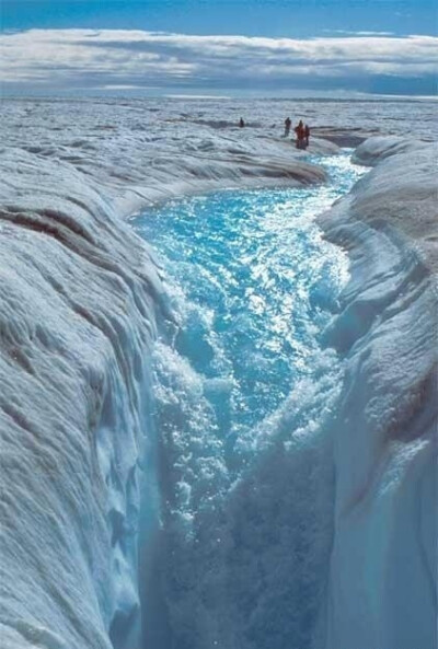 格陵兰 雅各布港冰川(Jakobshavn Glacier)，透心的蓝~