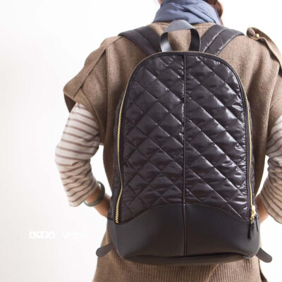 UP优品uano菱格配PU背包女双肩潮包电脑包寸旅行包