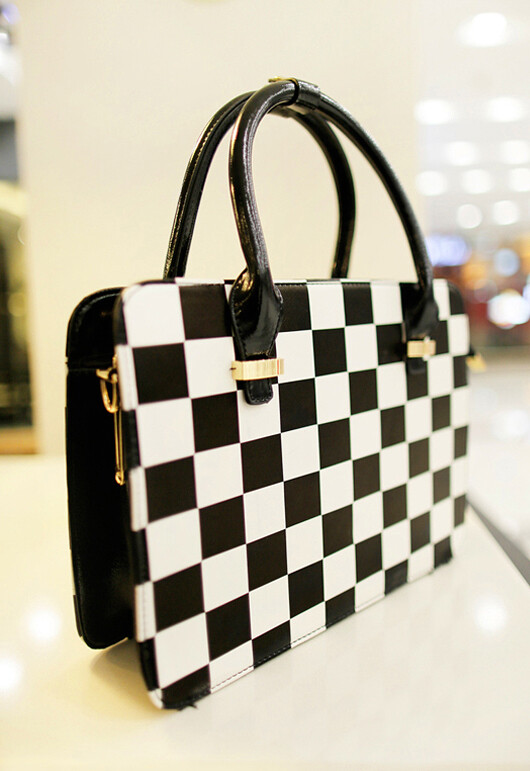 春季女包棋盘马赛克手提包单肩包斜挎包