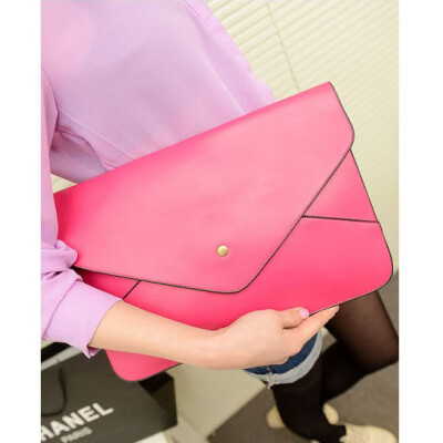 包包潮流手拿包手抓包V字信封包单肩包斜跨女包撞色大包