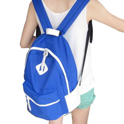 帆布双肩包潮韩版学院风女学生书包纯色背包休闲包电脑双肩背包