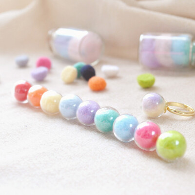 羊毛毡玻璃泡耳钉