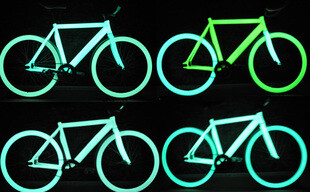 夜光死飞车 铝合金场地车 fixedgear Luminous track fixie bike