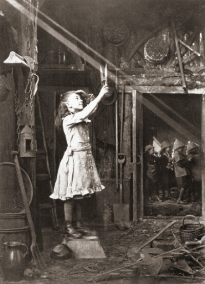 Cutting a sunbeam, 1886 photo by Adam Diston