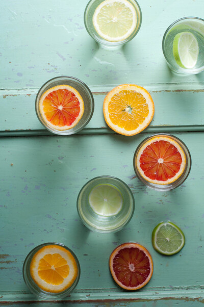 Lemon, Orange, Blood orange and lime