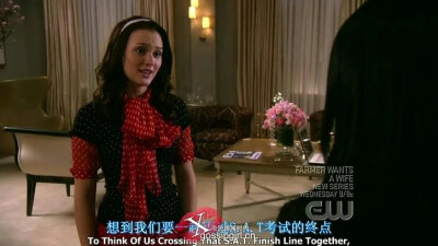 Season 1，E15 第二套 Blair的黑白点配红白点，能穿的出来吗？能穿的出来吗？反正LZ是穿不出来，传出来立马一秒钟变村姑 欧美一些衣服真心的不适合亚洲人穿