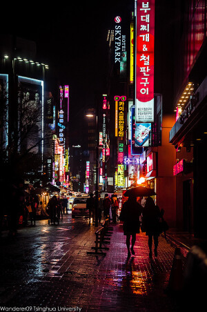 旅行 夜景 风景 韩国 首尔