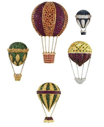 HOT AIR BALLOON BROOCHES