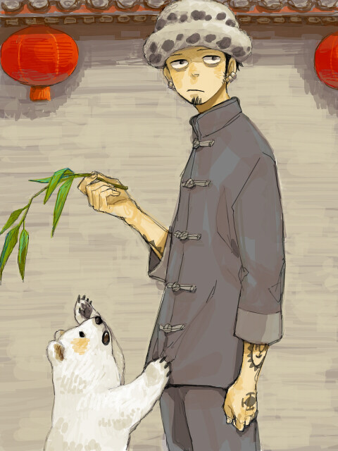 Tags: Anime, Fanart, ONE PIECE, Trafalgar Law, Bepo