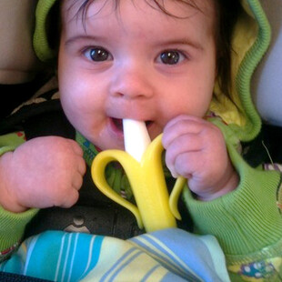 美国banana香蕉宝宝 婴儿牙胶 磨牙棒 乳牙软牙刷 不含bpa 进口