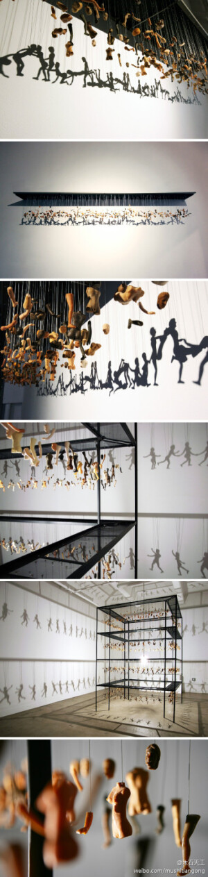 【装置艺术】Structure of Shadow —— by Korean artist Bohyun Yoon via：http://www.bohyunyoon.com/project_link/evolution.php