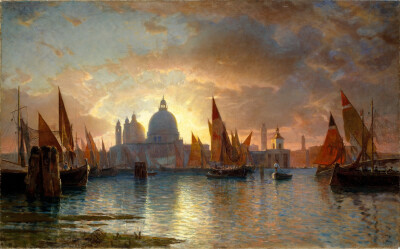 William Stanley Haseltine - Santa Maria della Salute, Sunset