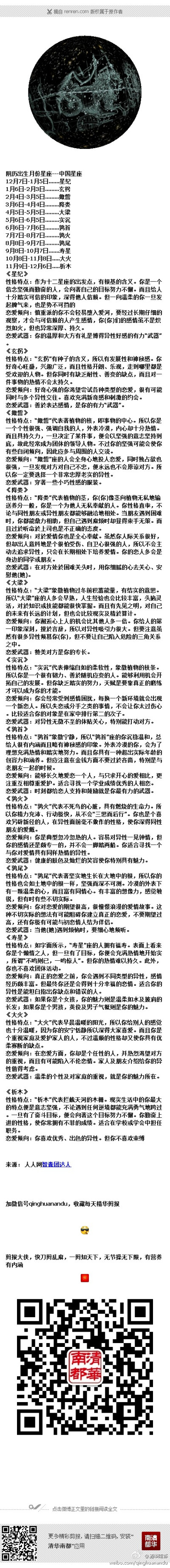 传说超准的阴历出生月份星座——中国星座