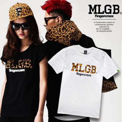 李晨NIC豹纹MGLB短袖T恤