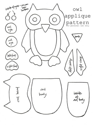 Owl Applique Pattern by jennihallet