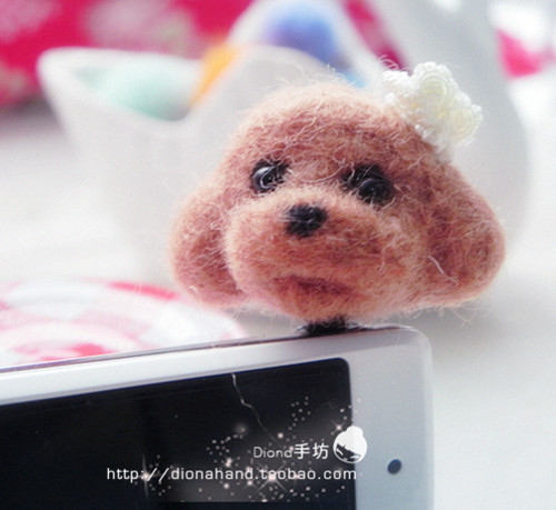 羊毛毡 可爱 配饰 防尘塞 贵宾