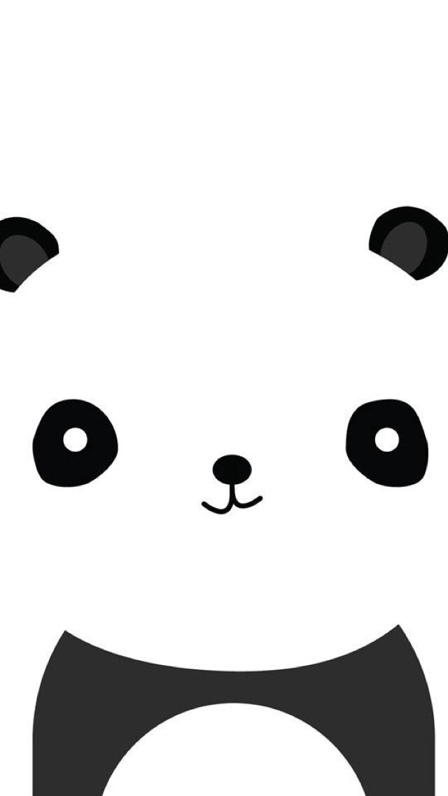 萌萌的Panda?----「壁纸 卡通萌版 熊猫 黑白」