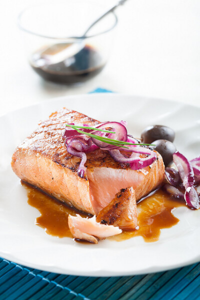 Salmon con glaseado de soja