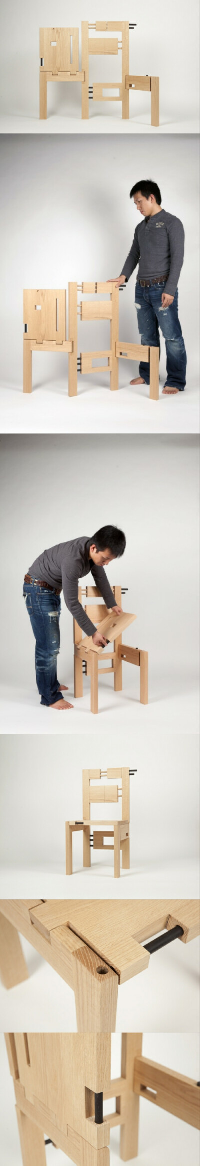 Kachi Katah是一把造型独特的折叠椅，灵感源于日本传统的插花艺术，在插花过程中，花艺设计师和观赏者共同获得一种缺憾、短暂和残缺的体验。 这把折叠椅采用扁平化设计，通过简单折叠，使用者就可以组装出一把可坐的…