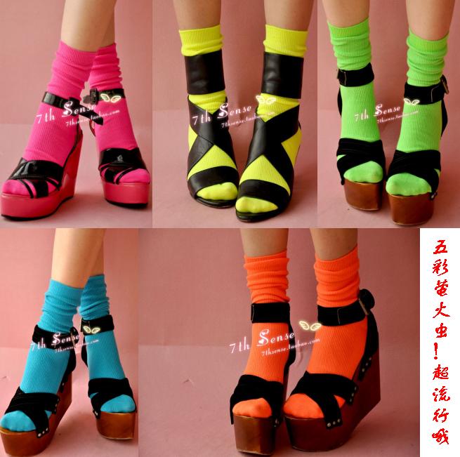 萤火虫糖果系列棉质短袜/堆堆袜