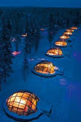 Renting a glass igloo in Finland to sleep under the northern lights. Must do this!