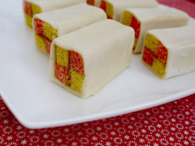 Miniature Battenburg Cakes