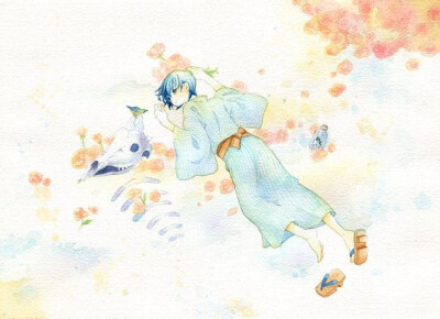 日本插画师有风子的治愈系美图。