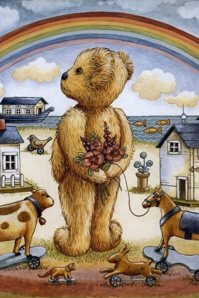 彼岸花。手绘，插画。