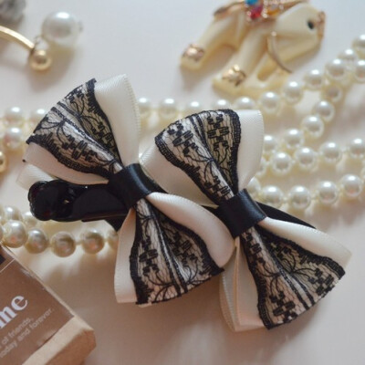 ArtSpring手工发头饰品蝴蝶结欧美蕾丝香蕉夹发夹头饰发饰