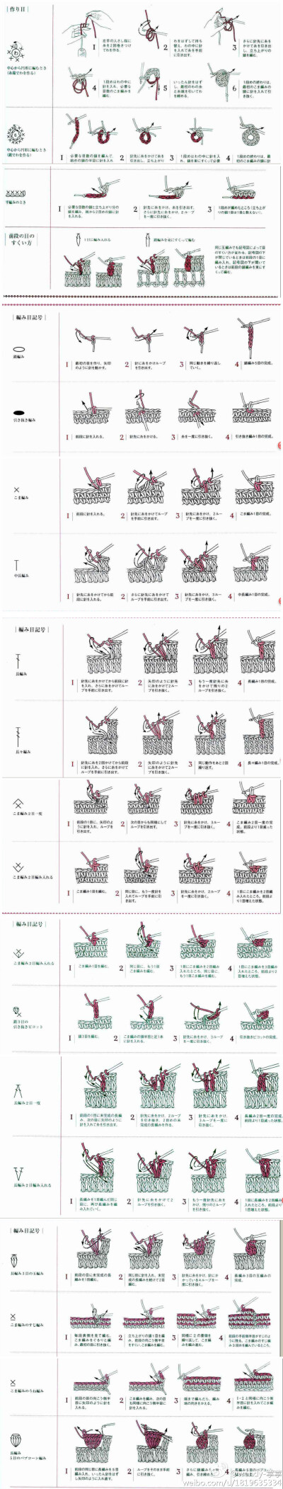 钩针基础针法。