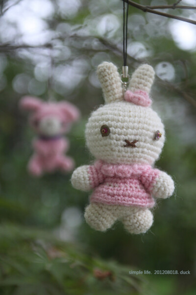 总是喜欢白色和粉色的搭配，米菲兔兔。