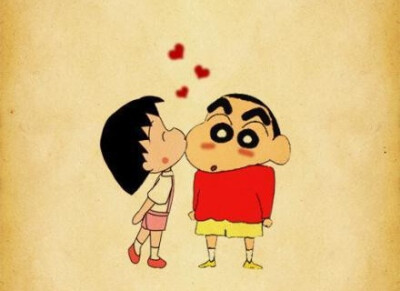 樱桃小丸子爱上了蜡笔小新。。有爱。。