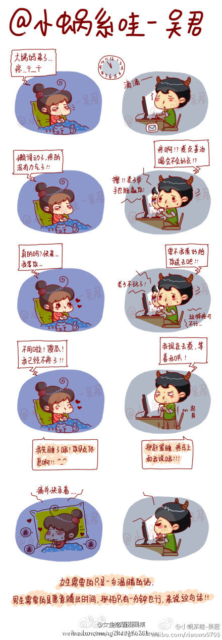 痛并快乐着！（via：小蜗系哇-吴君）（女生必看的 漫画哦。超有爱 超级萌哦 喜欢就关注一下哦 ）