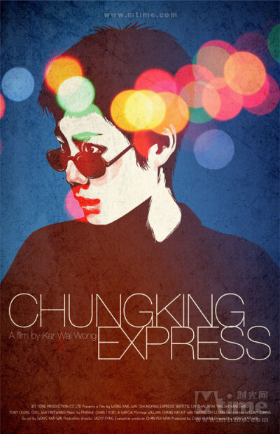 重庆森林Chungking Express(1994)海报(美国) #01 【时间和空间被重新定义。很多人可能更喜欢第二个故事吧，因为633等了整整一年。爱你一万年。】