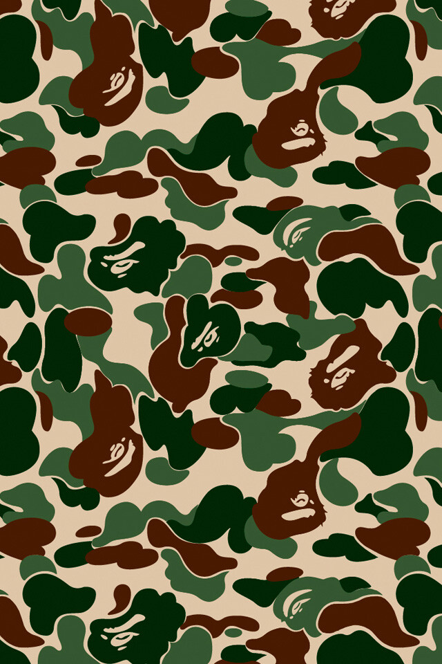 Iphone壁纸a Bathing Ape经典迷彩 堆糖 美图壁纸兴趣社区