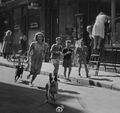 《Rue Saint-Louis，巴黎，1949年》，摄影：Robert Doisneau