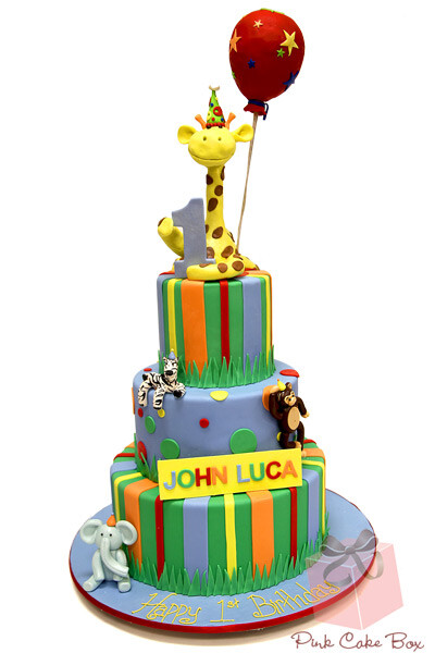 First Birthday Giraffe Cake