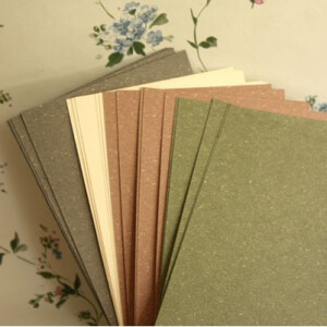 满BK草香纸双面空白明信片复古典雅自制diy卡片材料单张