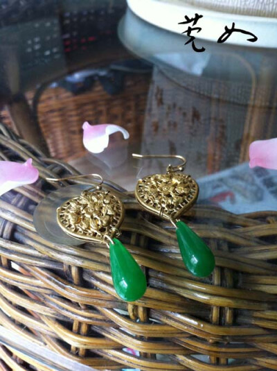 古风马来玉耳环